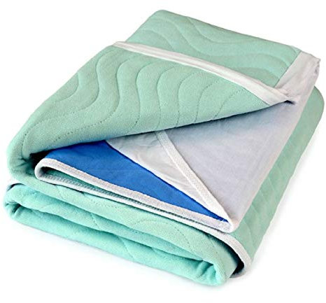 Experience the ultimate protection with this highly absorbent, washable, and reusable, 100% waterproof Bed Pad-Mattress protector, Double Bed 85 x 135 cms, 33½” x 53, with wings 50cm on each side.