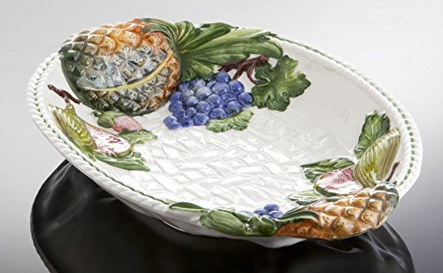 Bassano italienische Keramik ovale mediterrane Obstschale 39x27