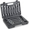 VonHaus Jeu de 12 Clés à Cliquet de 6 à 17 mm – Clés Mixtes - Jeu de Satinées avec Mallette de Transport – Idéal pour les Réparations Domestiques, Professionnelles, de Vélo ou Voiture