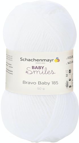 Schachenmayr Baby Smiles Bravo Baby 185 9801212-01001 weiß Handstrickgarn, Häkelgarn, Babygarn