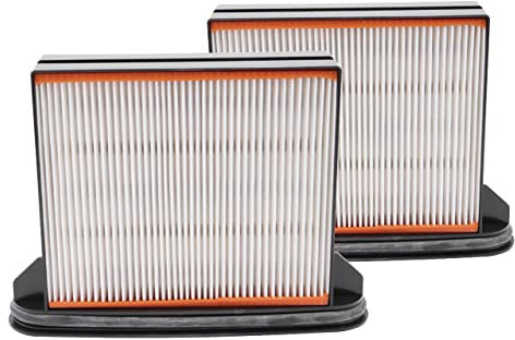 vhbw 2x filtro compatibile con Spit AC1630P, AC1625, AC1600, AC1630PM aspirapolvere - filtro HEPA/a pieghe/a umido nero/bianco/grigio