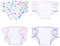 Diealles Shine Puppenwindeln Stoff, 4 Stück Windeln für Baby Puppen, Zubehör für 14-16 Puppen