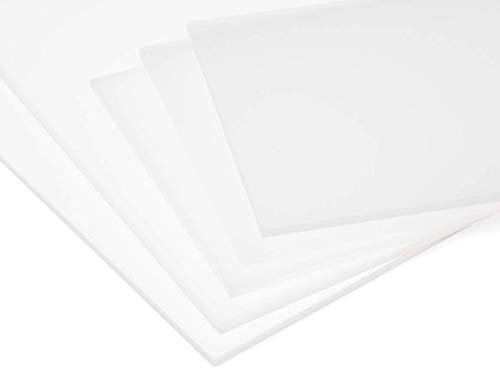 generico Fogli/LASTRE in Vetro Acrilico/ACRILYC Glass 5MM - Formato CM: 5/10/15/20/25/30/35/40/45/50/55/60/65/70/75/80/85/90/95/100 (OPALINO Bianco, 15 CM)