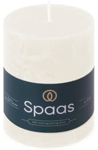 Spaas Candela pilastro in stile rustico 70/95 mm 35 ore, bianco