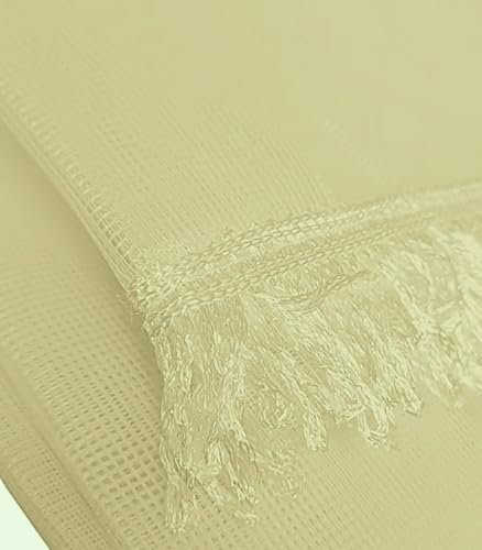 Corredocasa Tenda Zanzariera con Anelli Porta Finestra a Rete da Esterno Balcone Tinta unita Insetti Moschiera Anti Mosche Zanzare Insetti Terrazzi Balcone Giardino cm 150x250 (Beige)