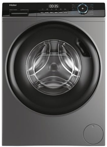 Haier HW80-B14939S8 Freestanding Washing Machine, 8kg Load, 1400RPM, Graphite [Energy Class A]