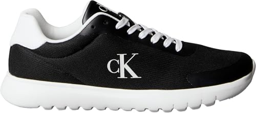 Calvin Klein Herren Runner Sneaker Eva Mesh mit Logo, Schwarz (Ck Black/Bright White), 43