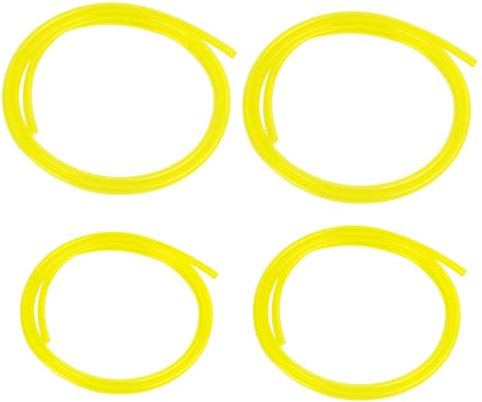 4 Pièces Tuyau Durite d'Essence Universel, 2 x 3.5 mm, 2.5 x 5 mm, 3 x 5 mm, 3 x 6 mm, pour Tondeuse, Débroussailleuse, Coupe-Bordure - Compatible avec la Majorité des Machines de Jardin Motorisées