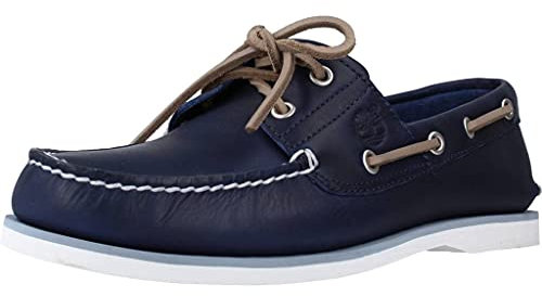 Timberland Herren Classic Boat Full Grain Leather Blue Schuhe 45 EU