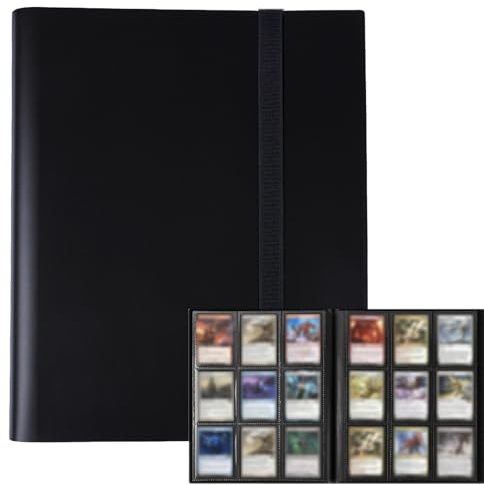 432 Pockets Card Binder for Pokemon‍,‍‍ 9-Pocket Trading Card Album, Card Folder Holder, Trading Card Album Folder with Elastic Strap, Card‍ Collect Binder for Sports Game Football Basketball Cards