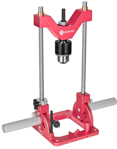 Portable Drill Guide for Vertical Hole Drilling, Drill Press Adapter for Hand Drill, 0° to 60° Angle Drilling Guide, Precision Adjustable Drill Stand Attachment with 1/2 Chuck