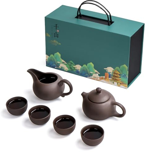 Service à thé Gongfu en céramique, service à thé asiatique pour adulte, coffret cadeau portable tout-en-un pour voyage, maison, cadeau, extérieur et bureau