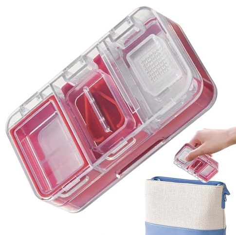 Tagliapillole a doppio strato, per piccole compresse, portatile, 4 in 1, per adulti, anziani, bambini, infermieri, ospedali, affari, lavoro, scuola, viaggi, campeggio e uso quotidiano