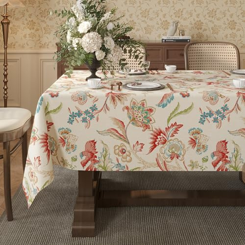 HOMOHEINI Rectangle Table Cloth,100% Waterproof Tablecloth Oil Proof Spill Proof Vinyl Table Cloth, Wipe Clean Plastic Table Cover for Dining, Camping, Indoor and Outdoor 52 x 70,Songbird