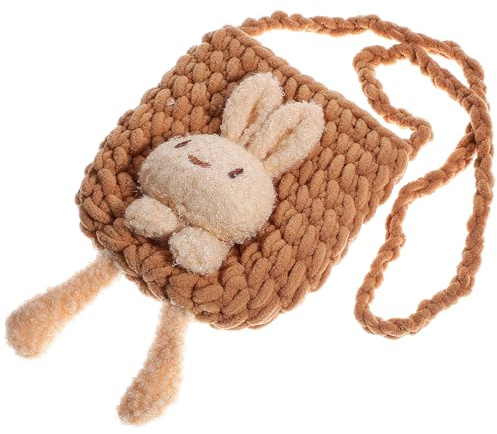 DOITOOL Bolsa de Muñeco para Niña, Bolso Bandolera Cruzado de Viaje Kawaii, Diseño 3D, Correa de Poliéster