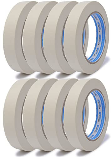 gws 8 Rollen Maler-Kreppband zum Abkleben, Abdecken, für präzises abkleben bei Malerarbeiten 19 mm x 50 m