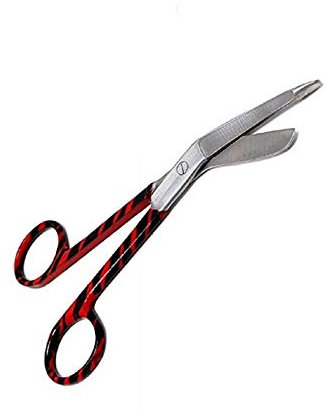 Lister - Forbici per bendaggio da 15,5 cm con rivestimento di colore, per studenti infermieristici e pronto soccorso, colore: rosso