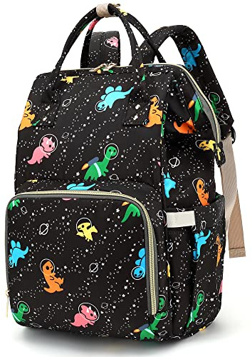 Xunteny Baby Changing Bag Backpack for Moms Girls Boys, Women Waterproof Large Maternity Nappy Diaper Bags (Dinosaur)