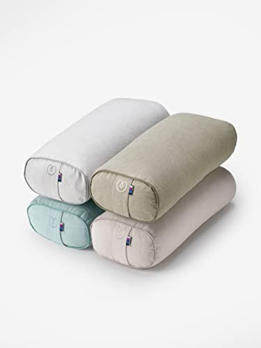 Yogamatters Organic Cotton Small Rectangular Buckwheat Bolster (Grey Ice)