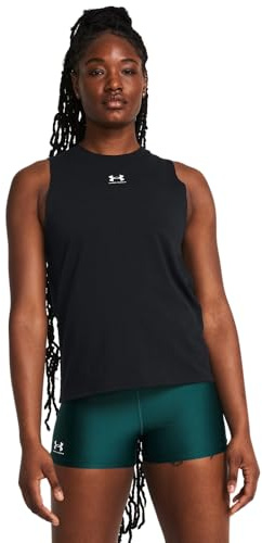 Under Armour Women's Campus Muscle Tank Shirt Black / / White