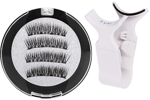 Cils magnétiques d'aspect naturel – Faux cils à aimants doux, cils magnétiques réutilisables | Kit de cils magnétiques naturels réutilisables, cils magnétiques vaporeux œil de chat pour fêtes