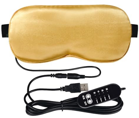 Maask de ojos con calefacción, compresa de calor para ojos, almohadilla térmica para ojos, almohadilla térmica de compresa de ojos cálida. Maask de ojos húmedo y calentado para temporada ajustable con