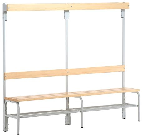 Sypro Umkleidebank für Trockenräume mit Rückenlehne