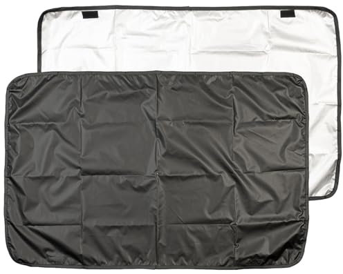 Lescars Autosonnenschutz: 2er-Set Universal-Auto-Sonnenschutz, mit Magnet-Fixierung & UV-Schutz (Sonnenschutz Auto Heckscheibe, Hitzeschutz, Fensterfolie)
