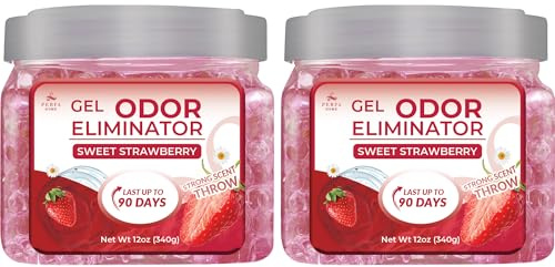 Gel Air Freshener - Strawberry Long Lasting Odor Absorber for Home by Perfa
