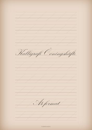 Kalligrafi Övningshäfte – A4-format
