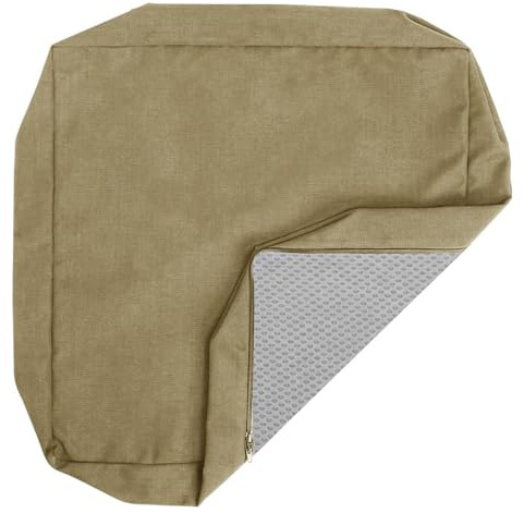 Generico Fodera Per Cuscino Da Esterno Idrorepellente In Tessuto Oxford Copricuscino Di Ricambio Con Cerniera Per Giardino Balcone Divano Pallet Resistente Allo Sbiadimento(cachi,60x60x10cm)