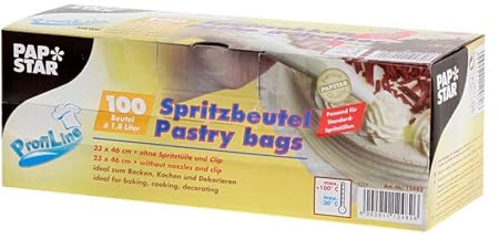 100 sprutpåsar 1,8 l 46 cm x 23 cm transparent 3-lagig, 80 min