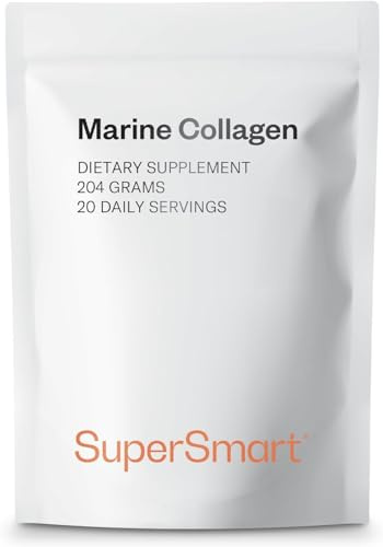 Supersmart - Marine Collagen - Nutrocosmetici - Potente Anti-età - Idratazione della Pelle e delle Articolazioni | No-OGM & Gluten Free - 100 g