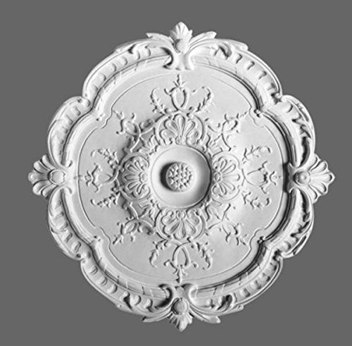 Casa Padrino Stuck Rosette 38.5 x 38.5 cm Deckenstuck Deckenrosette Stuckrosette Wandrosette Barock Jugendstil