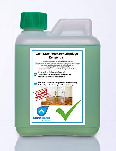 KaiserRein Laminatreiniger & Laminatpflege Konzentrat 500 ml Kanister Reiniger für Laminat und Fliesen als Grundreiniger und Unterhaltsreiniger
