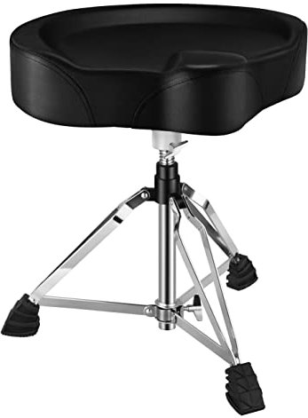 Donner Verstellbarer Schlagzeughocker gepolsterter Drummersitz Drumhocker Moto Seat