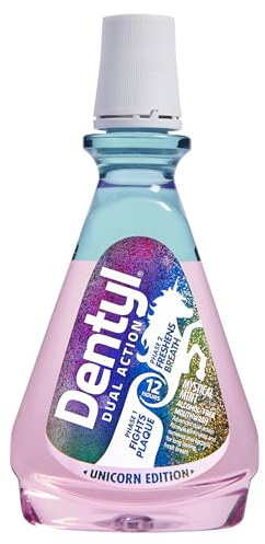 Dentyl Dual Action CPC Mouthwash, 12hrs Fresh Breath & Total Care, Alcohol Free, Unicorn Edition Mystical Mint, 500 ml