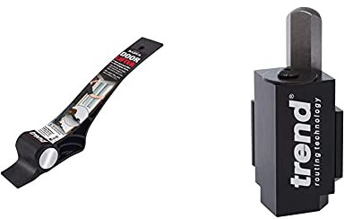 Trend D Foot-Operated Door Lifter for Carpenters and Carpet Laying, Black, 38mm Lift & C Corner Wood Chisel for Square Hinge and Lock Face Fitting, Black, 70mm
