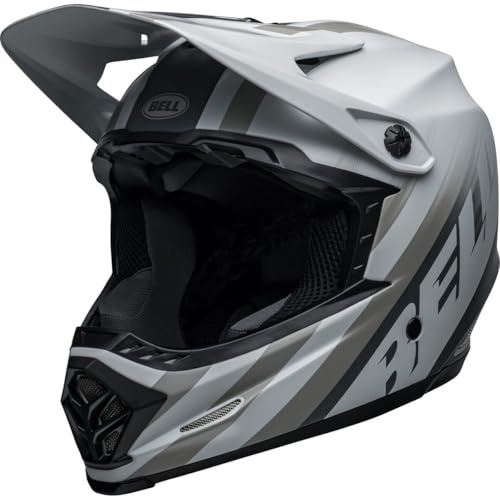 BELL Full-9 Fusion MIPS Lightweight Fiberglass Shell Adult Full Face MTB Downhill BMX Helmet - Matte Gray/Dark Gray, Medium (55-57 cm)