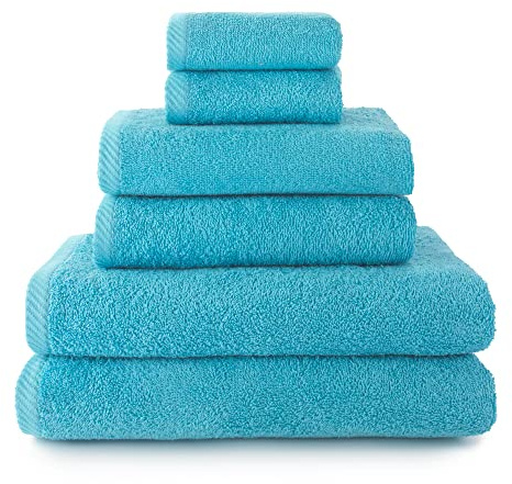 Top Towel – Juego de Toallas Baño Completo (6 Piezas): Toallas Ducha, Manos y Cara Suaves y Absorbentes – Algodón 100%, 400 g/m², Sin Pelusa