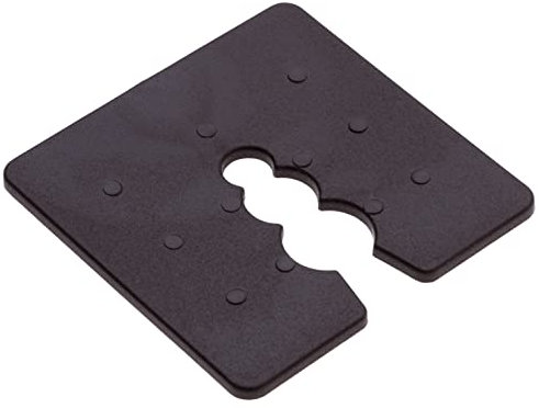 Abstandspackung flache Unterlegscheiben für DIY - Packer Abstandskeil für Möbel, Nivellierung, Abstand Fliesen, Tür, Fenster, Installation - (Packung mit 50) Kunststoffrahmen farbcodiert 50x50x2mm