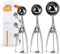 Ice Cream Scoop,Cookie Scoop Set of 3, Stainless Steel Ice Cream Scoop Large-Medium-Small Size,Good Grips Squeeze Melon Disher