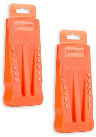 YARDMARIS 2 Pcs Tree Felling Wedge, Plastic Logging Wedges with Spikes Forestry Wedge for Tree Cutting, Chainsaw Loggers Supplies, Chainsaws & Accessories(2 X 5.5)