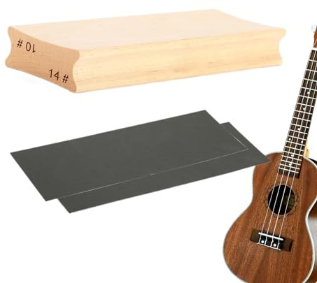 Blocco abrasivo basso radio, blocco abrasivo per chitarra, basso in legno, blocco smerigliato, blocco abrasivo per tastiera e carta vetrata per chitarra basso