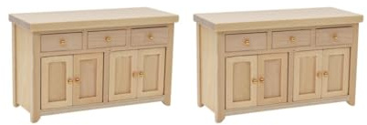 Juego de 2 cajones de casa de muñecas en miniatura 1:12 para dormitorio, sala de estar, muebles de madera