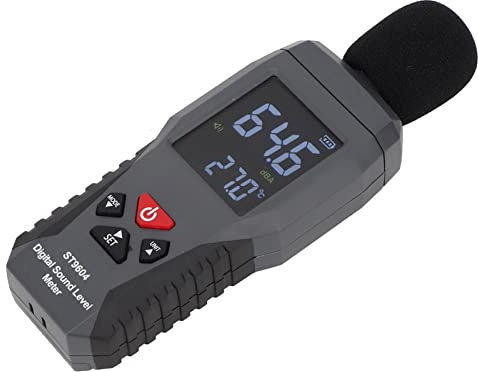 WALFRONT Sound Level Meter DB Noise Tester Digital Logger Decibel Measuring Mini Parameters Frequency Measurement with 30dB To130dB Range Data Professional High Accuracy Portable SPL A/C