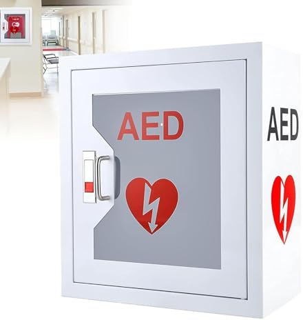 Defibrillatore Defibrillatore Defibrillatore con scatola di allarme, sirene e luci lampeggianti, kit di emergenza e kit di pronto soccorso per casa, scuola e ufficio
