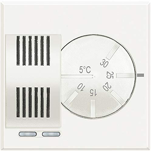 BTicino HD4441 Thermostat d'Ambiance Électronique Axolute, 2 Modules, Blanc, Lot de 6