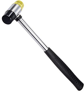 Sourcingmap Replaceable Double Face Rubber Nylon Soft Hammer Mallet, 25mm