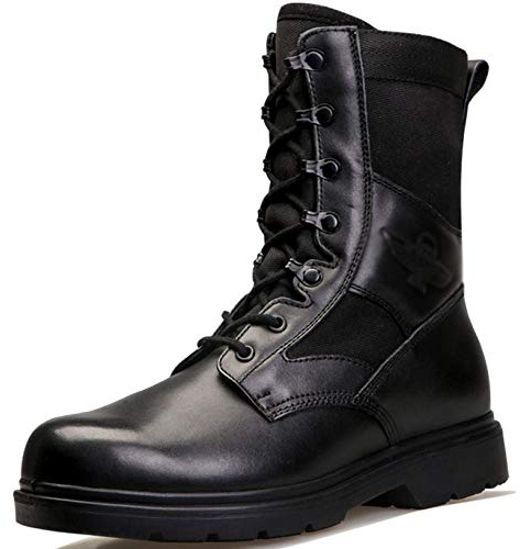 FCBDXN Uomo Paracadutisti Stivali Forze Speciali Esercito Polizia Combattimenti Militari Desert Armed Tactics Lace-up Calzature Comode Escursioni All'aperto,Black-43